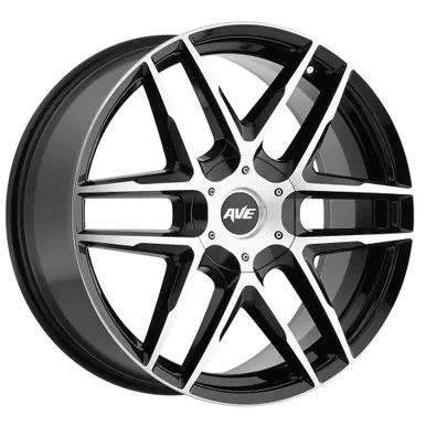 Avenue A613 22x9 5x115/5x120 +18mm Black/Machined Wheel Rim 22" Inch A613-2290003218B Fast Shipping