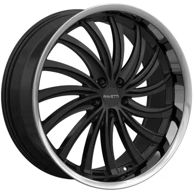 Ravetti M15 20x8.5 5x120 +35mm Gloss Black/SSL Wheel Rim 20" Inch RAV-M15-2866B Handmade