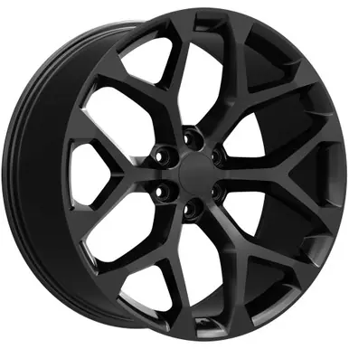 Eclipse Replicas 348 Snowflake 24x10 6x5.5" +30mm Gloss Black Wheel Rim 24" Inch REP348-24185B Handmade