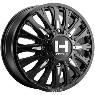 Deal Hostile H404 Ghost Dually Front 20x8.25 8x210 Black/Milled Wheel Rim 20" Inch H404-20828210+123GB