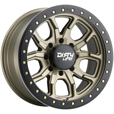 Hot Picks Dirty Life 9303 DT-1 17x9 5x5" -38mm Gold Wheel Rim 17" Inch 9303-7973MGD38
