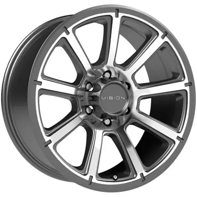 Cheap Vision 353 Turbine 18x9 6x5.5" +18mm Gunmetal Wheel Rim 18" Inch 353-8983GMMF18