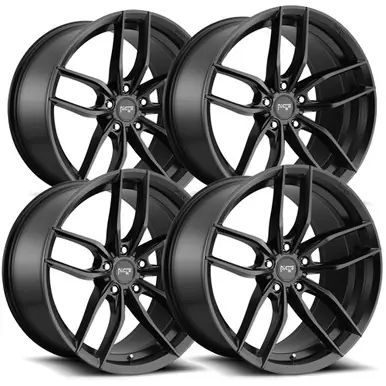 Handmade (Set of 4) Staggered-Niche M203 Vosso 18" 5x120 +40mm Matte Black Wheels Rims M203188021+40-M203189521+35