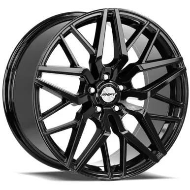 Premium Shift H33 Spring 18x8 5x4.5" +35mm Gloss Black Wheel Rim 18" Inch H33851435GB