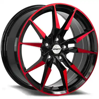Shift H29 Blade 18x8 5x4.5" +35mm Black/Red Wheel Rim 18" Inch H29851435GBMR Final Sale