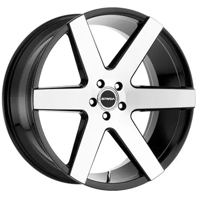 Strada S60 Coda 24x10 5x5" +25mm Black/Machined Wheel Rim 24" Inch S60452725GBM Hassle-Free Returns
