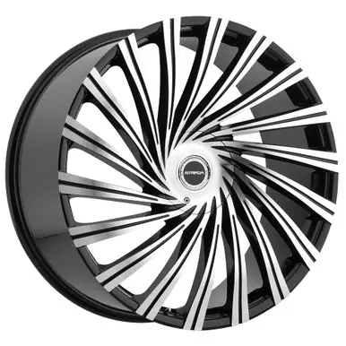 Sale Strada S49 Tornado 24x10 5x115/5x120 +15mm Black/Machined Wheel Rim 24" Inch S49450115GBM
