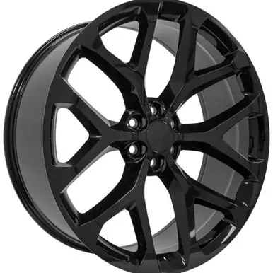 OE Wheels CV98B 26x10 6x5.5" +24mm Gloss Black Wheel Rim 26" Inch CV98B-26100-6550-24B Free Returns