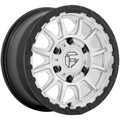 New Release Fuel UTV FV866 Piston 15x7 6x5.5" +38mm Silver/Black Wheel Rim 15" Inch FV866SB15706U38