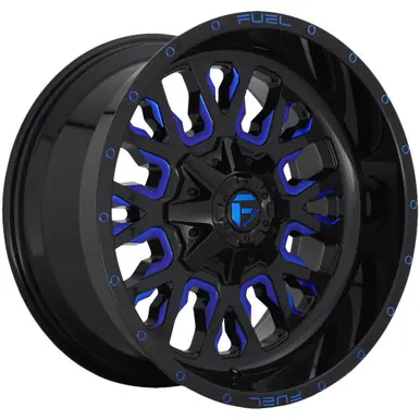 Reduced Price Fuel D645 Stroke 20x10 5x5.5"/5x150 -18mm Black/Blue Wheel Rim 20" Inch D64520007047