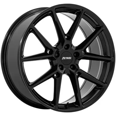 Crafted Petrol PE002 P1E 18x8 5x110 +40mm Gloss Black Wheel Rim 18" Inch PE002BX18804240