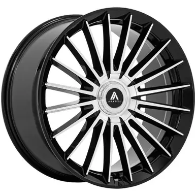 Certified Asanti ABL-48 Viceroy 20x9 5x108/5x112 +45mm Black/Machined Wheel Rim 20" Inch AB048BD20902245