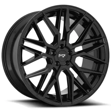 Handmade Niche M224 Gamma 22x9.5 6x135 +25mm Gloss Black Wheel Rim 22" Inch M224229589+25