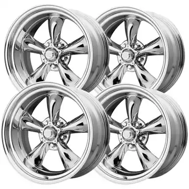 Original (Set of 4) Staggered-VN615 Torq Thrust 2 17" 5x4.75" +-11mm Chrome Wheels Rims VN6157861-VN61579562