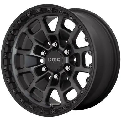 Discount KMC KM718 Summit 16x8 6x5.5" +0mm Black/Gray Wheel Rim 16" Inch KM71868068400