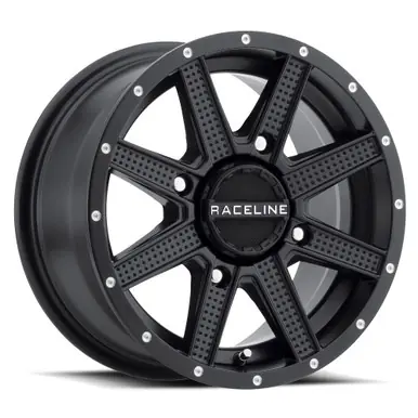 Professional Grade Raceline UTV A92B Hostage 12x7 4x110 -47mm Satin Black Wheel Rim 12" Inch A92B-47011-47
