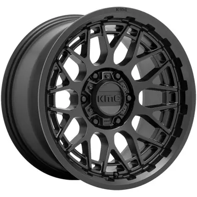 Warranty Included KMC KM722 Technic 17x8.5 6x5.5" +18mm Satin Black Wheel Rim 17" Inch KM72278568718