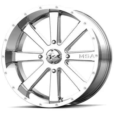 Flash Sale MSA M34 Flash 18x7 4x137 +0mm Chrome Wheel Rim 18" Inch M34-018737C