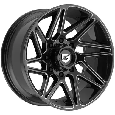 In Demand Gear Off-Road 777BM Vortex 20x10 8x170 -19mm Black/Milled Wheel Rim 20" Inch 777BM-2108719