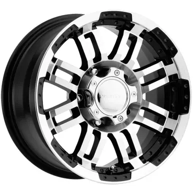Best Price Vision 375 Warrior 17x8.5 5x5.5" +18mm Black/Machined Wheel Rim 17" Inch 375H7885GBMF18