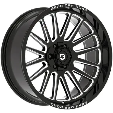 Bargain Gear 764BM Leverage 20x10 6x135/6x5.5" -19mm Black/Milled Wheel Rim 20" Inch 764BM-2106819