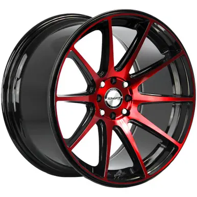 Shift H34 Gear 18x9 5x100/5x4.5" +30mm Black/Red Wheel Rim 18" Inch H34850030GBMR Trending