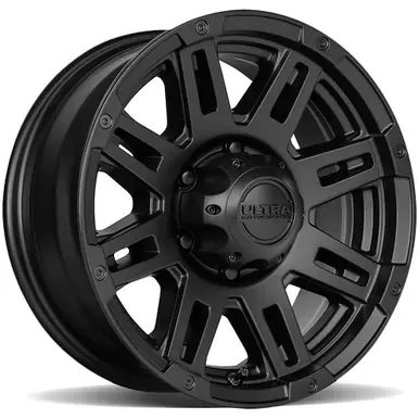 Ultra 226 Machine Trailer 15x6 6x5.5" +0mm Satin Black Wheel Rim 15" Inch 226-5683SB Fresh Stock