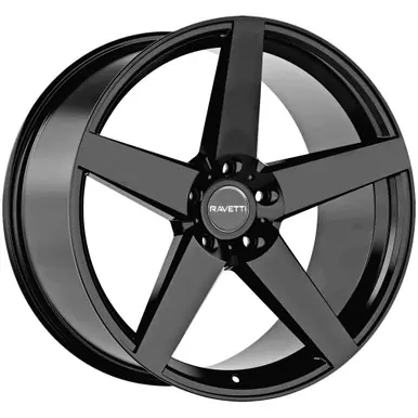 Super Sale Ravetti M13 20x10 5x120 +40mm Gloss Black Wheel Rim 20" Inch RAV-M13-2166B
