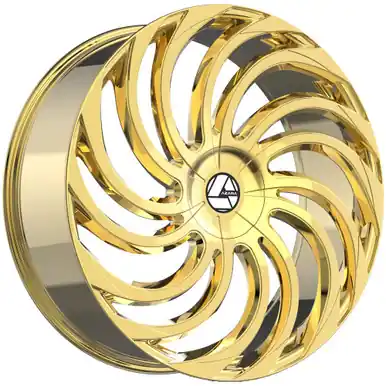 Worldwide Shipping Azara AZA-534 22x9.5 5x115/5x120 +15mm Gold Wheel Rim 22" Inch AZA-53422953915NG