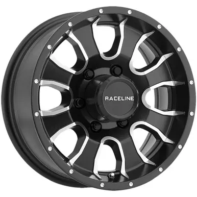 Raceline 860M Mamba Trailer 15x6 6x5.5" +0mm Black/Machined Wheel Rim 15" Inch 860M-56060 Limited Offer