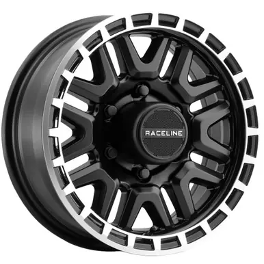 Raceline 953BM Krank Trailer 15x6 6x5.5" +0mm Black/Machined Wheel Rim 15" Inch 953BM-56060 Limited Edition