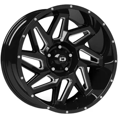 Vision 361 Spyder 18x9 5x5.5" +12mm Black/Milled Wheel Rim 18" Inch 361-8985GBMS12 Special Discount