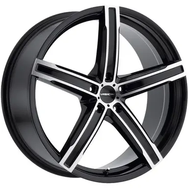 Handmade Vision 469 Boost 16x7 5x112 +38mm Black/Machined Wheel Rim 16" Inch 469-6745GBMF38
