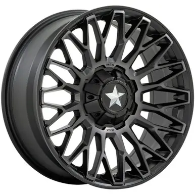 Limited Edition MSA Off-Road M50 Clubber 20x7 5x4.5" +0mm Black/Tint Wheel Rim 20" Inch MA050MT20701200