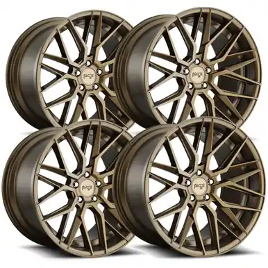 (Set of 4) Staggered-Niche M191 Gamma 20" 5x120 +35mm Bronze Wheels Rims M191209011+35-M191200511+35 Special Offer