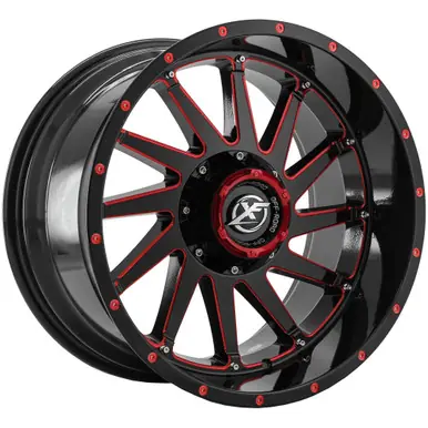 XF Off-Road XF-216 20x10 5x5.5"/5x150 -12mm Black/Red Wheel Rim 20" Inch XF-216201051397150-12GBRM Instant Buy