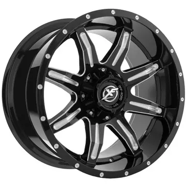 Hassle-Free Returns XF Off-Road XF-215 20x9 8x6.5"/8x170 +12mm Black/Milled Wheel Rim 20" Inch XF-215209081651170+12GBM