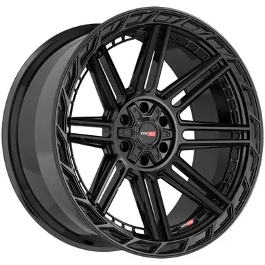 Vortek VRP-501 20x10 5x5"/5x5.5" -18mm Gloss Black Wheel Rim 20" Inch 501201043-18GB New Release