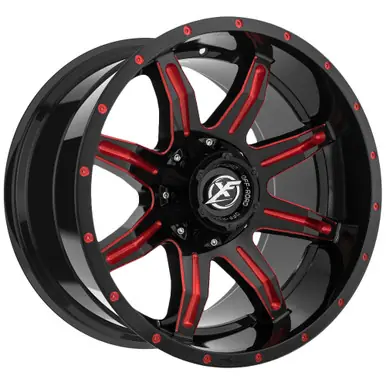 Brand New XF Off-Road XF-215 20x10 6x135/6x5.5" -24mm Black/Red Wheel Rim 20" Inch XF-215201061351397-24GBRM