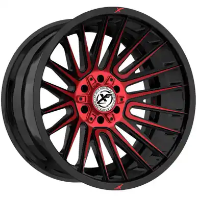 Modern XF Off-Road XF-234 20x9 5x5"/5x5.5" +12mm Black/Red Wheel Rim 20" Inch XF-234209051271397+12BMR