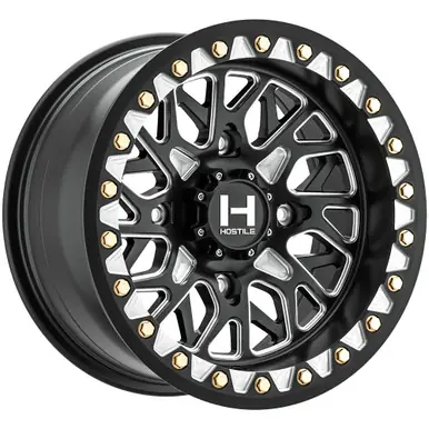 Hostile UTV H333 Ridgecrest 15x10 4x156 +0mm Black/Milled Wheel Rim 15" Inch H333-1510415654M Best Choice