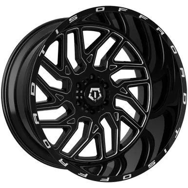 TIS 544BM 20x12 5x5.5"/5x150 -44mm Black/Milled Wheel Rim 20" Inch 544BM-2125244 Express Delivery