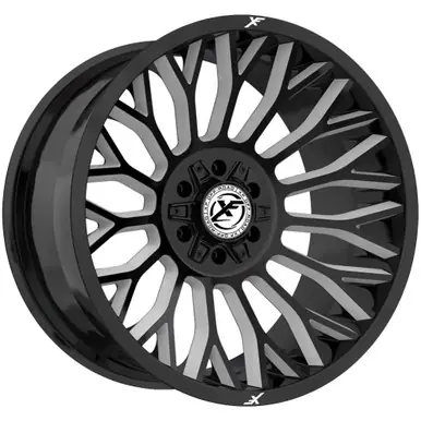 XF Off-Road XF-237 26x14 5x5"/5x5.5" -76mm Black/Milled Wheel Rim 26" Inch XF-237261451271397-76GBM Final Sale