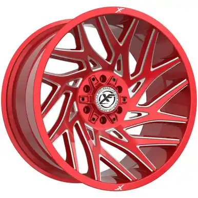 XF Off-Road XF-229 20x10 6x135/6x5.5" -24mm Red/Milled Wheel Rim 20" Inch XF-229201061351397-24ARM Must Have