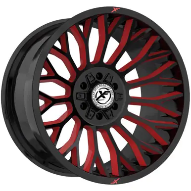 XF Off-Road XF-237 20x10 8x6.5"/8x170 -24mm Black/Red Wheel Rim 20" Inch XF-237201081651170-24GBRM Authentic