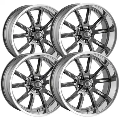 Free Shipping (Set of 4) Staggered Ridler 650 F:17x7,R:17x8 5x4.75" +0mm Gunmetal Wheels Rims 650-7761G-650-7861G