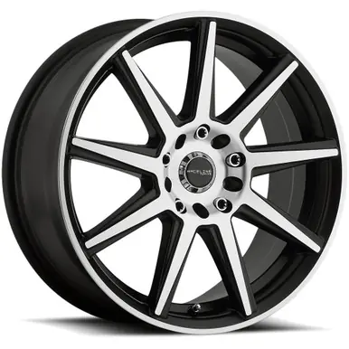Raceline 144M Storm 18x7.5 5x108/5x4.5" +42mm Black/Machined Wheel Rim 18" Inch 144M-87592+42 Top Rated