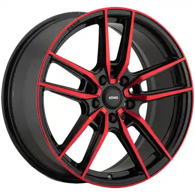 Discount Konig Myth 18x8 5x112 +43mm Black/Red Wheel Rim 18" Inch MY8851243R