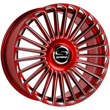 Place Order Strada SF68 Martello 22x9 5x4.5"/5x120 +30mm Red/Milled Wheel Rim 22" Inch SF6829050130RML