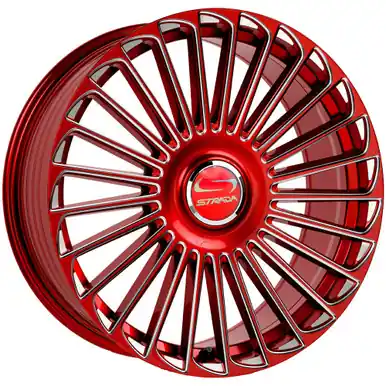 Strada SF68 Martello 22x9.5 6x135/6x5.5" +30mm Red/Milled Wheel Rim 22" Inch SF6829560730RML Worldwide Shipping